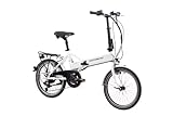 F.lli Schiano E- Sky 20' Bicicleta Eléctrica Plegable, Unisex Adulto, Blanca
