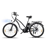 Bodywel A26 Bicicleta eléctrica Dama, 26 Pulgadas Bici Eléctricas para Adultos, Batería extraíble 36V 15,6Ah, MAX 100KM, Función de aplicación,...