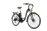 Moma Bikes Bicicleta Eléctrica Paseo Shimano, Ruedas de 26', Aluminio, Batería Ion-Litio 36V 16Ah