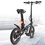 PLAYBIK X40 Bicicleta Electrica Plegable 14' Bici Electrica con Batería de 36V 6Ah, 250W Motor, Todo Terreno Ebike para Adulto, Alcance de 25 km...