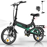 HITWAY 16' Bicicleta eléctrica, E Bike 250W Plegable eléctrica, con Asistencia de Pedal, con batería de 7,8Ah/36V, sin Acelerador, para...