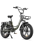 ENGWE Bicicleta Electrica para Adultos, 20' Fat Tire Step-Through E-Bike para Mujeres - Bateria 48V 13A - 7-Velocidades - Amortiguador Dual - para...