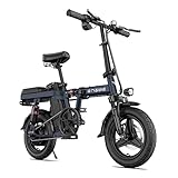 ENGWE T14 Mini Bici Eléctrica Plegable para Adultos o Adolescentes, Neumáticos de 14'', Motor de 250W, Batería de 48V 10AH, Velocidad hasta 25KM/H,...