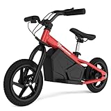 EVERCROSS EV06M Bicicleta Eléctrica para Niños 24V 100W Bicicleta Eléctrica de Equilibrio con Neumático Inflable de 12'' y Asiento Ajustable,...