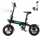 ELEKGO E Bike Bicicleta eléctrica de 14 Pulgadas con Motor de 250 W y batería de 36 V 7,8 Ah Bicicleta eléctrica Urbana, Alcance máximo de 25 a 45...