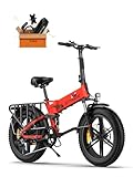 ENGWE Bicicleta Eléctrica Plegable 250W E-Bike, 20×4.0 Inch Off-Road Fat Tire, Batería de 48V 13Ah Alcance hasta 120km, 25KM/H 7 Velocidades...