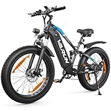 VARUN Bicicleta Eléctrica, 26'*4.0' Fat Tire Bicicleta de Montaña Eléctrica con 250W 80NM Motor, Batería 48V 16Ah/13Ah, Autonomía de 100-120KM, E...