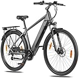 BUWEE Bicicleta eléctrica City & Trekking de 28 pulgadas para hombre y mujer, con cambio de piñón Shimano de 7 marchas, motor trasero Bafang de 250...