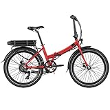 LEGEND EBIKES Siena Smart 10 Bicicleta Eléctrica Plegable Inteligente, Adultos Unisex, 10.4 Ah, Rojo Strawberry, Batería 36V 10.4Ah (374.4Wh)