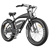 Kanpe Bicicleta electrica,Hidoes Bicicleta Eléctrica de Montaña con Batería Extraíble 26' Fat Bike electrica 48V 18.2Ah, Shi-Mano 7 Velocidades,e...