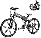 SAMEBIKE Bicicleta Eléctrica Adultos, 26'’ E-Bike con pedaleo asistido Batería 48V 10.4AH 150KG Carga Máxima, Bici Eléctricas de Montaña para...