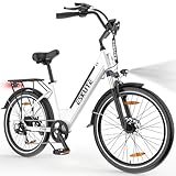 ESKUTE C100 Bicicleta Eléctrica, 26 Pulgadas Bici Electrica, con Motor Alta Velocidad 250W, Batería Extraíble 36V 10.4 Ah, 7 Velocidades, Pantalla...