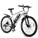 SAMEBIKE Bicicleta Eléctrica para Adultos, Bicicleta de Montaña de 26', EBike de Paseo con Batería Extraíble de 36V10Ah, Pantalla LCD, Doble Freno...